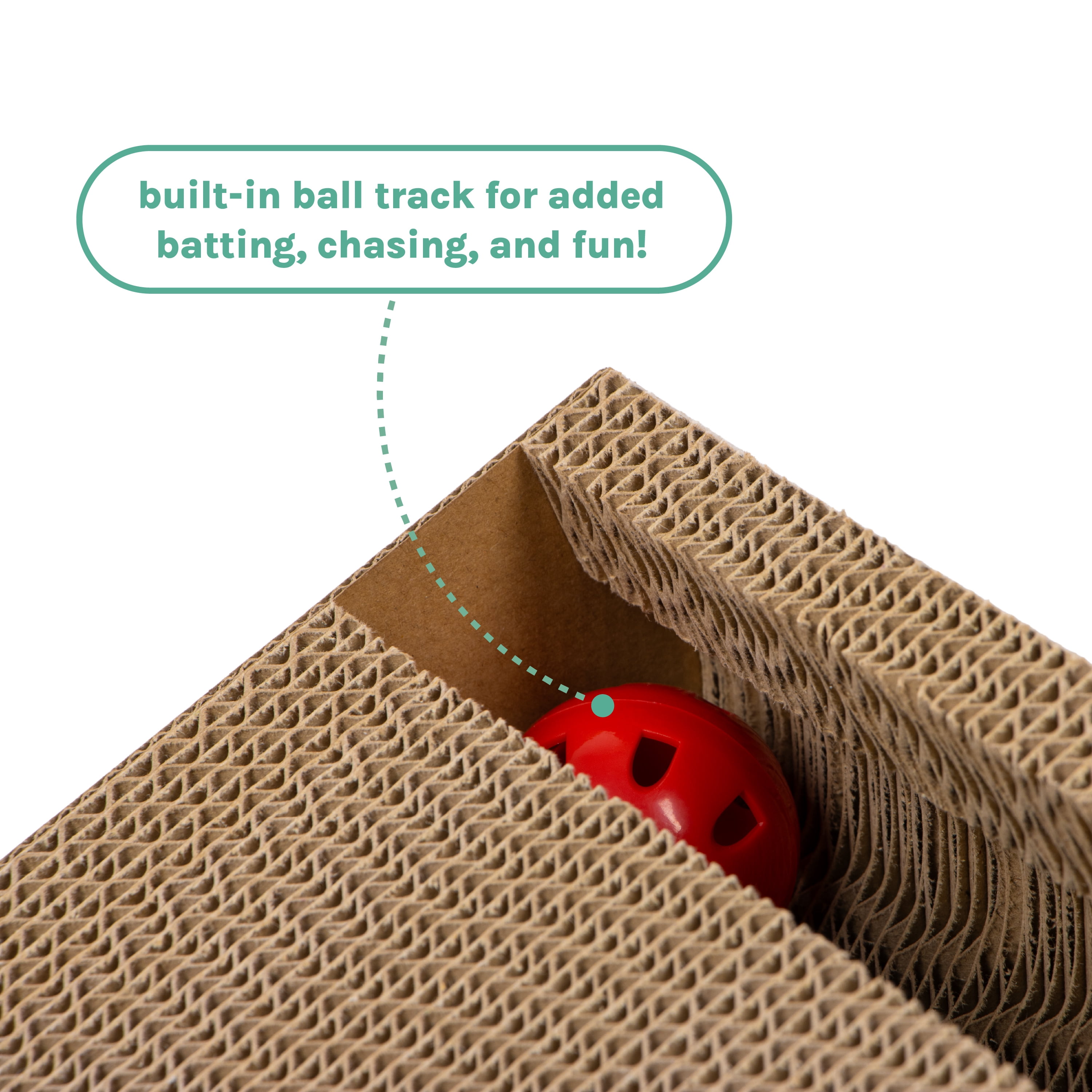 Kitty City Durable Watermelon Corrugated Cardboard Cat Scratching Pad, O/S