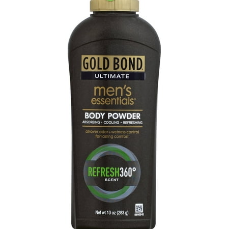 GOLD BOND Ultimate Men's Essentials Body Powder, Refresh 360 Scent, (Best Talcum Powder For Womens)