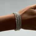 thumbnail image 5 of Gold Plated Beaded Bracelet For Women Set 14K Gold Plated Bead Stretch Bracelet Stack Trendy Gold Jewelry For Women, 5 of 5