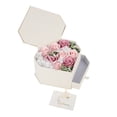 thumbnail image 2 of Caja con cajones hecha a mano en color rosa, set de regalo romántico con forma de corazón y jabón de rosas, 2 of 8