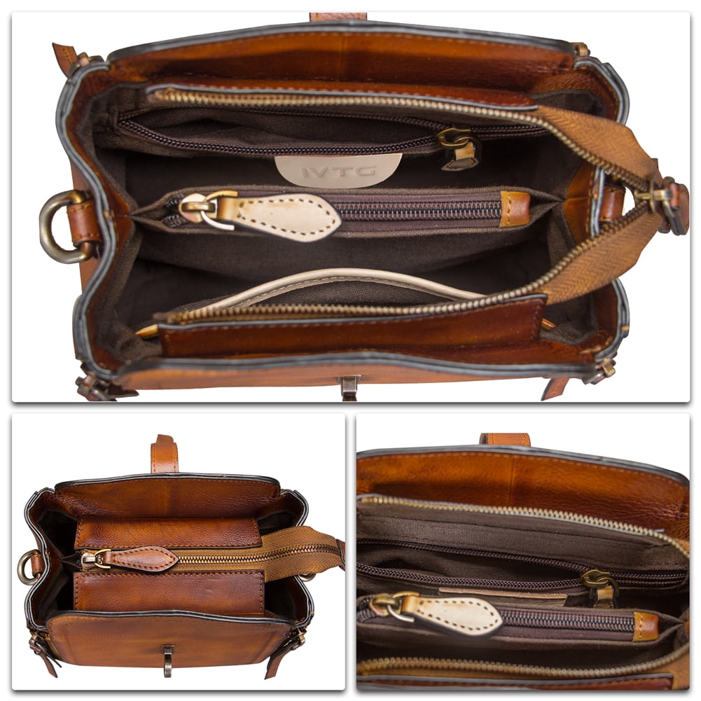 Genuine Leather Purses and Handbags for Women Vintage Crossbody Shoulder Bag
