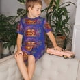thumbnail image 4 of Balery Peace And Love Conjunto de Pijama Infantil de Manga Corta con Estampado – Ropa de Dormir de Algodón Suave-3X-Large, 4 of 6