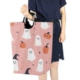 thumbnail image 4 of Yayeee Freestanding Laundry Hamper with Handle Collapsible Large Storage Basket for Clothes, Pink Cartoon Halloween, 4 of 7