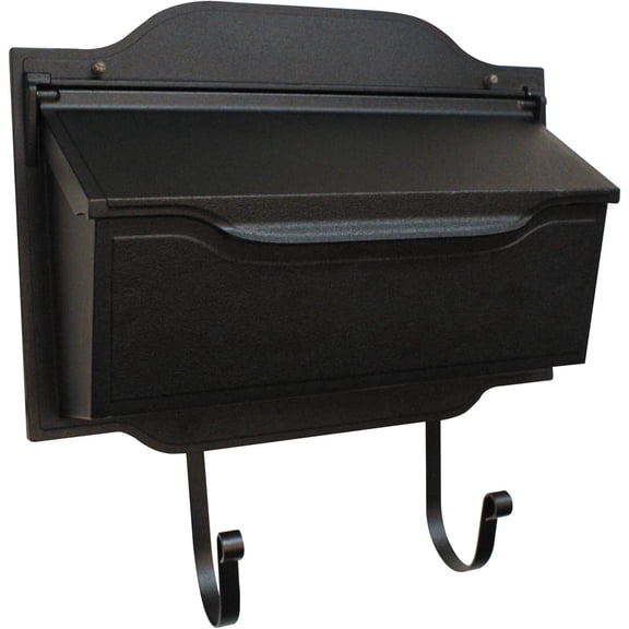 Special Lite Products Contemporary Horizontal Textured Black Wall-Mounted Mailbox