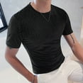 thumbnail image 5 of INCERUN Men's Summer Casual Short Sleeve Pleuche Crew Neck Tee Tops T-shirts, 5 of 5