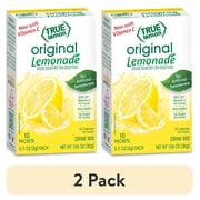 (2 pack) True Lemon Original Lemonade Drink Mix Powder, No Artificial Sweeteners, 1.06 oz., 10 Count Box