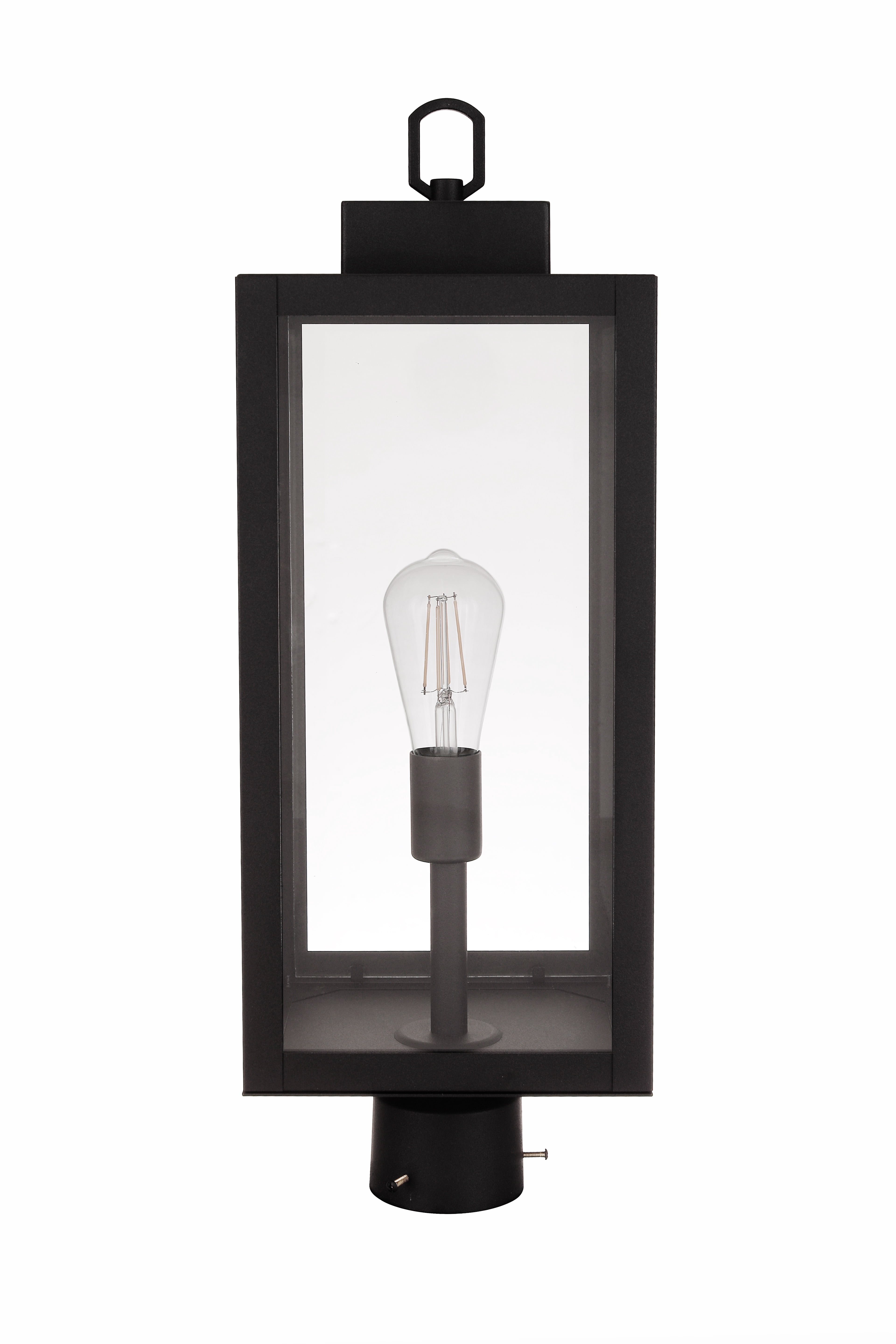 Craftmade - Marin 1 Light 23.25 in. Textured Black Finish Pole Mount Outdoor Post Mount with Clear Glass Shade