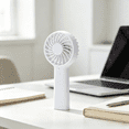 thumbnail image 7 of Clearance Mini Portable Fan, Compact with 3 Speeds, Handheld and Desktop Use with Stand, USB Rechargeable, Lightweight, Purple (for Travel and Personal Use), 7 of 7