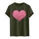 thumbnail image 3 of Tops para hombre, blusas y camisas de cuello redondo y manga corta para hombre. Camiseta/camisa informal de cuello redondo y manga corta con estampado de corazones para hombre. Tops de poliéster para, 3 of 3