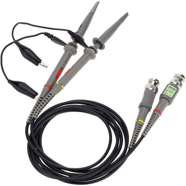 2 Pieces, 10MΩ Impedance, 1.2m Cable, Gray 100 MHz Oscilloscope Probe Set