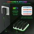thumbnail image 6 of 4-in-1 Controller Charging Dock Compatible with Switch 2 JoyCons, Game Console Handles Charger Stand with LED Indication for Switch 2 (White), 6 of 8