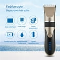 thumbnail image 2 of Electric Hair Clippers 0\.8\-2\.0mm Rechargeable Cordless Barber Man LED Ceramic Trimmers Shaver Machine with Limit Hairbrushes  Gold, 2 of 9