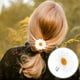 thumbnail image 4 of 10 pinzas para el pelo con diseño de margaritas y girasoles para damas y niñas (blancas), 4 of 8