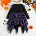 thumbnail image 7 of mgoYE Toddler Baby Girl Pumpkin Printed Tutu Dress Long Sleeve Skirt Outfits Clothes(Purple,3-4 Years), 7 of 7