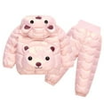 thumbnail image 5 of Esaierr Baby Boys Girls Ears Hooded Puffer Down Jacket Coat with Pants Set 2PCS Winter Cotton Jacket Clothes Set for 12M-5Y, 5 of 5
