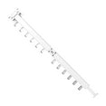 thumbnail image 2 of kurtrusly Extendable Clothes Rack Wall Mounted For Outdoor Folding Robust And Durable Maded Of Gauge Metal white Double fold, 2 of 6