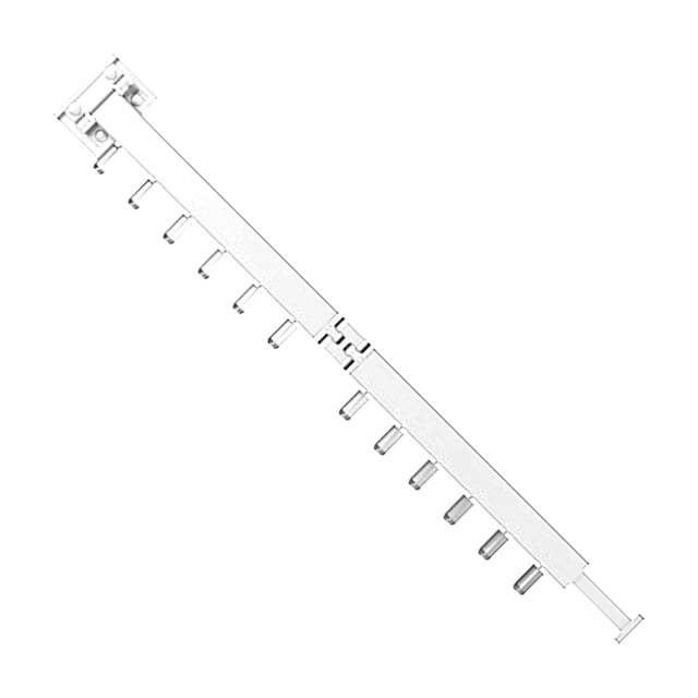 Naiovety Perchero extensible montado en la pared para lavandería plegable al aire libre, colgador de ropa montado en la pared blanco Doble pliegue