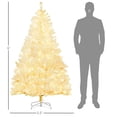 thumbnail image 5 of HOMCOM 6ft Tall Prelit Artificial Christmas Tree Holiday Décor with 638 Branches, 220 Warm White LED Lights, Auto Open, White, 5 of 10