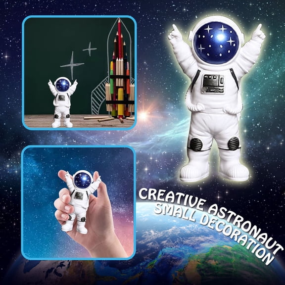 Clearance Artificial Home Decor under $2, Astronaut Resin Desktop Figurine Ornament Minimalist Tabletop Sculpture Office Console Living Room Shelf Apartment Indoor Home Styling