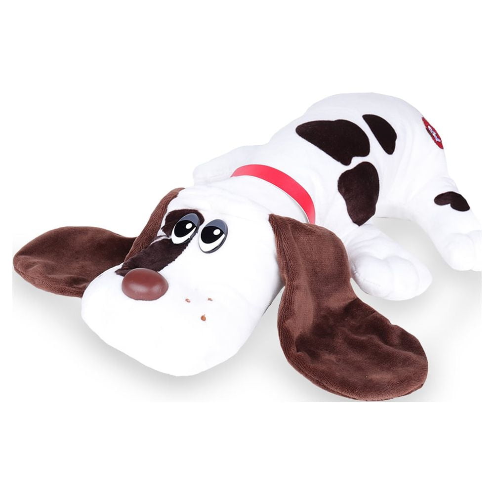 Pound Puppies Classic - White and Brown Stuffed Puppy Plush Toy Dog Stuffed Animal for Kids, Adopt a Pound Puppy, Includes Certificate