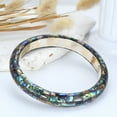 thumbnail image 2 of AeraVida Exquisite Abalone Shell Mosaic Bangle Bracelet for Female Adult, 2 of 6