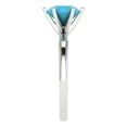 thumbnail image 3 of 2 ct Round Cut Simulated Turquoise Solitaire Engagement Ring for Women in 18K White Gold, 3 of 5