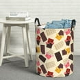 thumbnail image 5 of Block Chocolate Print Laundry Basket, Laundry Hamper Waterproof Laundry Bag Clothes Hamper Laundry Bin with Handles for Bedroom, Living Room, Kids Room-#, 5 of 5