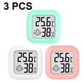 thumbnail image 1 of Indoor Thermometer 3Pack, Digital Hygrometer Room Thermometer for Home, Hight Accurate Temperature and Humidity Monitor for Greenhouse, Reptile, Cellar, Office, 1 of 5