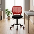 thumbnail image 1 of Homy Casa Red & Black Kids Task Chair, 17.7'' Adjustable Rolling Student Desk Chair with Ventilated Back, 1 of 10