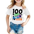 thumbnail image 3 of WOYY Little Girls 100 Days Of School Shirt Cute Soft Short Sleeve T-Shirt, Sizes 6-7, 3 of 3
