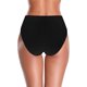 thumbnail image 2 of Parte inferior de bikini de cintura alta para mujer, parte inferior de traje de baño fruncida Negro - CH Negro - CH Xishao ropa, 2 of 2