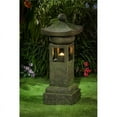 thumbnail image 5 of Luxen Home Resin/Cement Asian Pagoda Outdoor Fountain with LED Light, 5 of 5