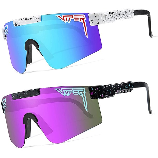 Paquete de 2 gafas de sol Pit-Viper, gafas deportivas para exteriores a prueba de viento, ciclismo, béisbol, correr, pescar, gafas de golf Xemadio CJWUS-6929