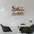 thumbnail image 2 of Farmhouse Rooster Wall Art Country Kitchen Food Fruits Canvas Prints Painting Rustic Hen Eggs Pictures Framed Artwork Home Decor for Dining Living Room Bedroom Bathroom 16"x12", 2 of 6