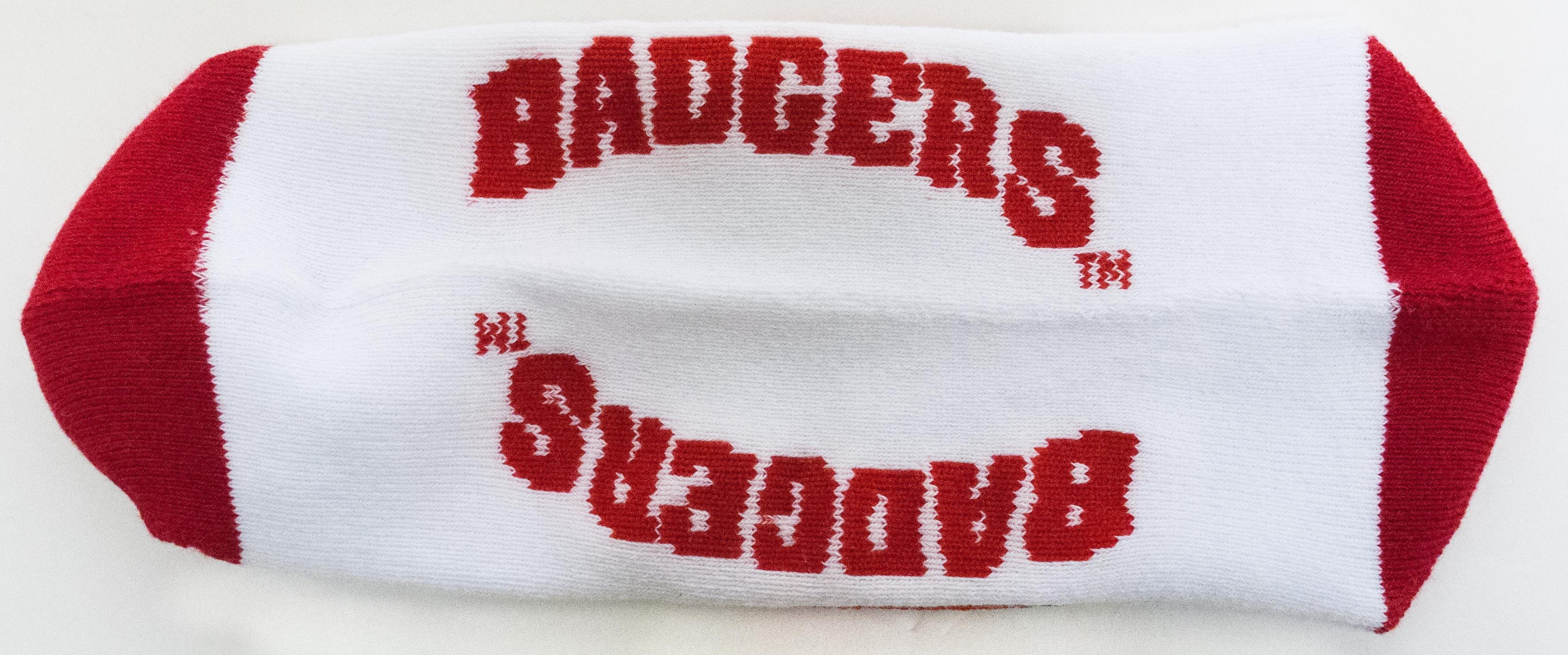 Wisconsin Badgers White Quarter Sock - Donegal Bay - Unisex - One Size - Quarter