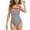 Plaid, variant on Baywell Women's Modest One Piece Swimsuit Ruffle Adjustable Straps Square Neck Swimsuit, Tummy Control Plaid/Floral Printed Padded Bathing Suit, S-2XL