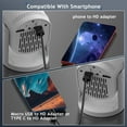 thumbnail image 6 of Mini projector, with wired screen sync 4K 1080P portable projector 180° rotation. 17-130" screen video projector. Compatible with smartphones, laptops, PC.(Q5), 6 of 7