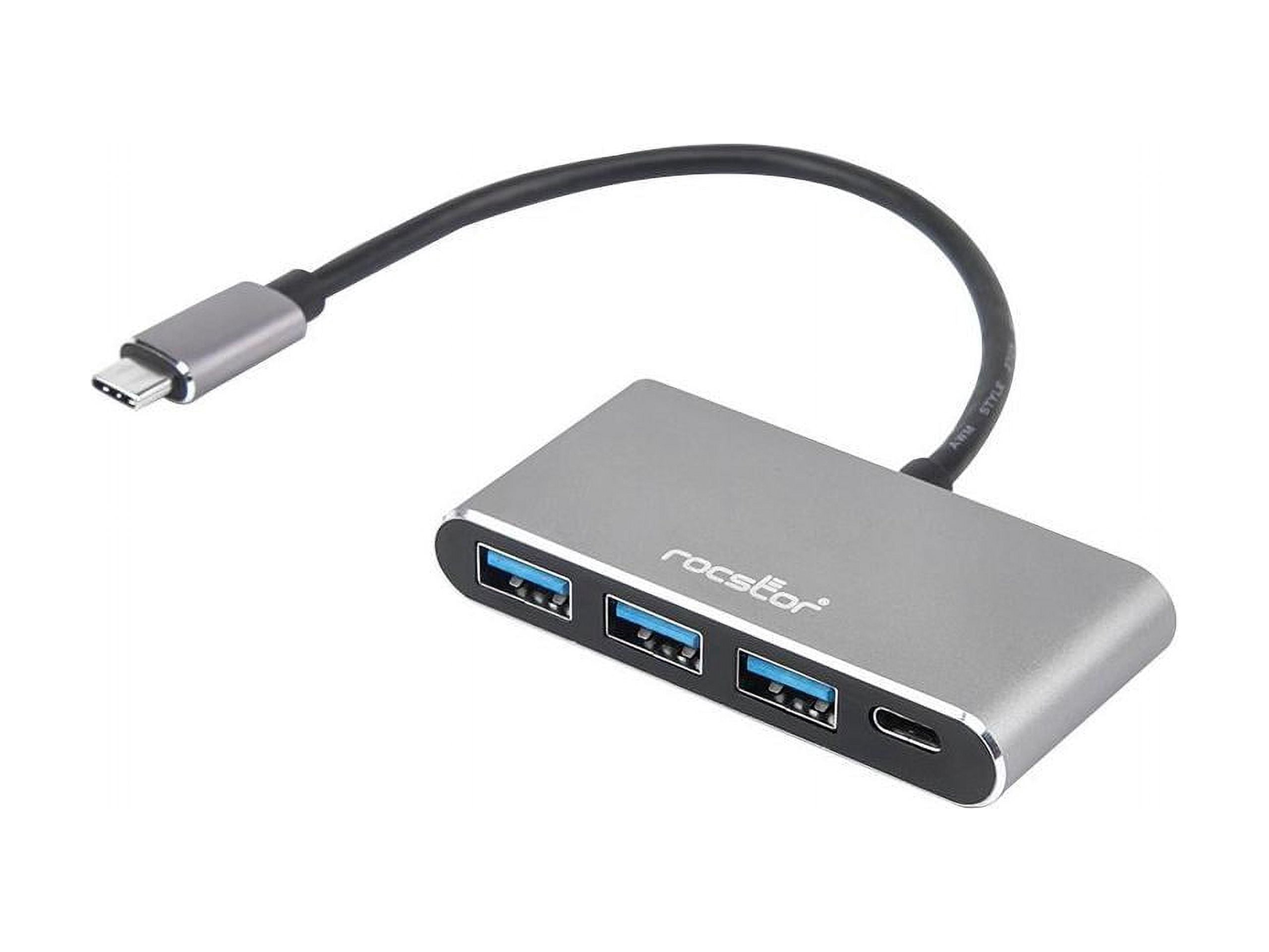 Rocstor Premium USB C Hub 4 Port USB-C to USB-A 3x and USB-C 1x