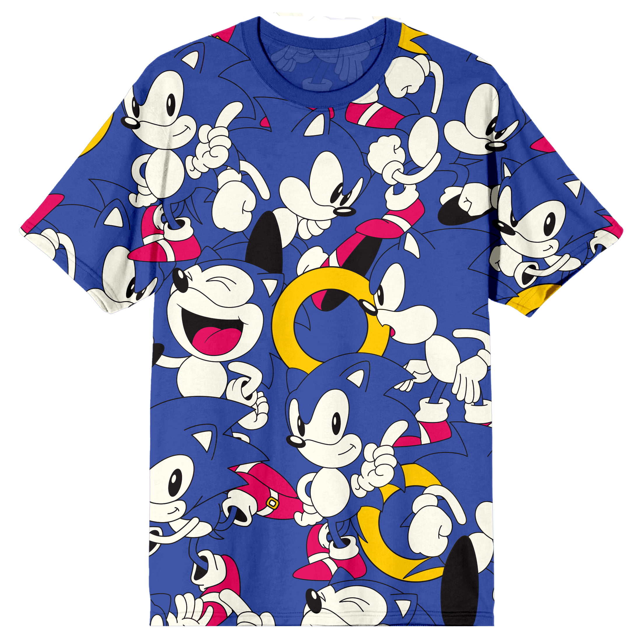 Custom Sonic Game Kids T-shirt Cartoon All-Over Print Short Sleeve Funny Tee 