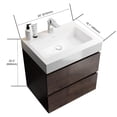thumbnail image 6 of 24" Bathroom Vanity, White+Walnut Color / Silent Drawer Runners, Eco-friendly Build for Bathrooms, 6 of 6