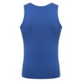 thumbnail image 5 of Hansber Adult Man Sleeveless Swim Tank Top Quick Dry Sports Rash Guard Tee Shirt Fitness Vest Blue 3XL, 5 of 7