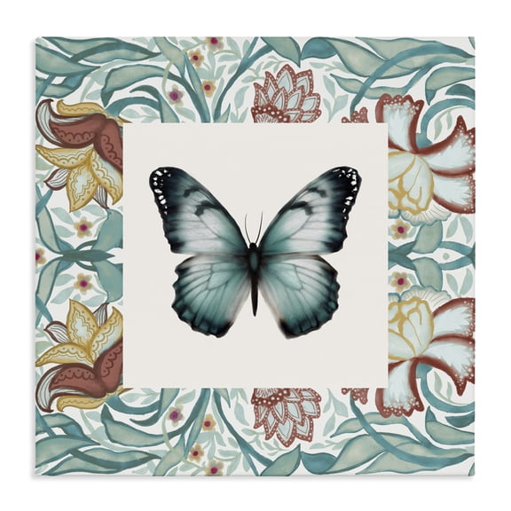 Stupell Industries Blue Toned Baroque Butterfly Canvas Wall Art, design by Elizabeth Medley