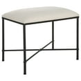 thumbnail image 4 of Uttermost Avenham Contemporary Iron and Fabric Small Bench in White/Black, 4 of 6