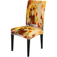 thumbnail image 3 of Autumn Pumpkin Chair Covers Set of 6 Thanksgiving Chair Slipcovers Removable Washable Stretch Chair Slipcover Chair Protector for Kitchen Party, 3 of 5