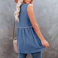 thumbnail image 4 of Camiseta sin mangas con cuello en V para mujer, informal, con dobladillo suelto, transpirable, para verano, sin mangas, 4 of 6
