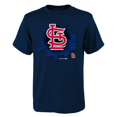MLB St Louis CARDINALS TEE Short Sleeve Boys OPP 100% Cotton Alternate Team Colors (Best Camping Near St Louis)