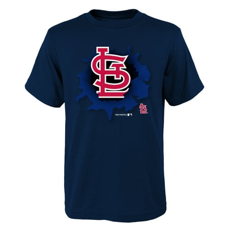 MLB St Louis CARDINALS TEE Short Sleeve Boys OPP 100% Cotton Alternate Team Colors