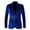 Blue, variant on Women Velvet Blazer Long Sleeve Classic Lapel Neck Slim Fit One Button Jackets Wear To Prom Wedding Party Dinner
