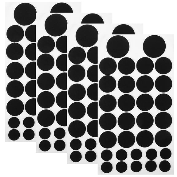 ELAYARD Black Felt Circle Adhesive Stickers for Crafts, Clothing Decoration, Projects, Scrapbooking, and Home Use