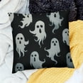 thumbnail image 2 of Autua Happy Halloween Pillowcase, Halloween White Ghost Decoration Throw Pillow Cover Holiday Farmhouse Outdoor Black Pillowcase Sofa Home Decor 22x22in, 2 of 5